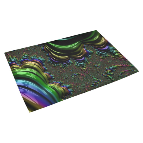 Tropical Rainbow Glaciers Fractal Abstract Azalea Doormat 30" x 18" (Sponge Material)