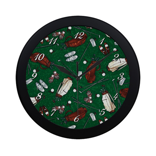 Men's Tee Time Golf Circular Plastic Wall clock