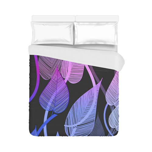 Colorful Tropical Leaves Duvet Cover 86"x70" ( All-over-print)