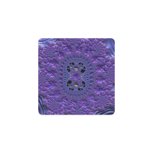 Underwater Buried Treasure Fractal Abstract Square Coaster