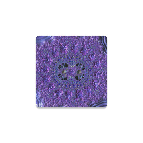 Underwater Buried Treasure Fractal Abstract Square Coaster