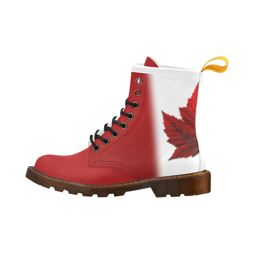 Canada Boots Women's Canada Flag Boots High Grade PU Leather Martin Boots For Women Model 402H