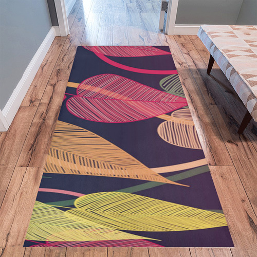 Colorful Autumn Leaves Area Rug 9'6''x3'3''