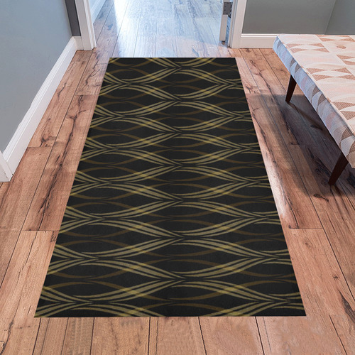 Cappuccino Brown Ribbons Area Rug 7'x3'3''