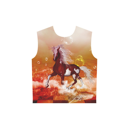 The wild horse All Over Print Sleeveless Hoodie for Women (Model H15)