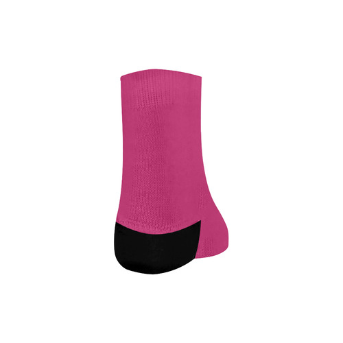 Designer Color Solid Pink Yarrow Quarter Socks