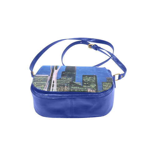 Seattle Space Needle Watercolor Classic Saddle Bag/Large (Model 1648)