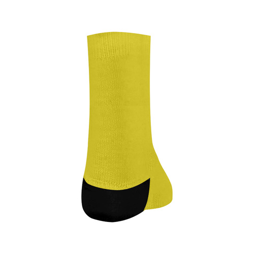 Designer Color Solid Sunflower Crew Socks