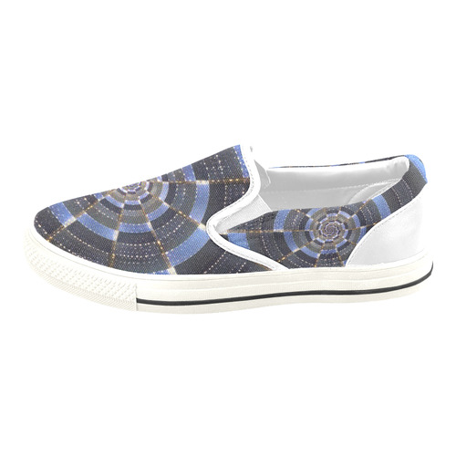 Midnight Crazy Dart Women's Slip-on Canvas Shoes/Large Size (Model 019)