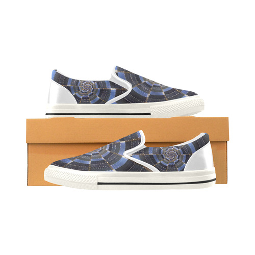 Midnight Crazy Dart Women's Slip-on Canvas Shoes/Large Size (Model 019)