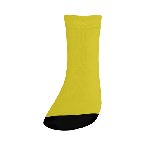 Designer Color Solid Sunflower Crew Socks