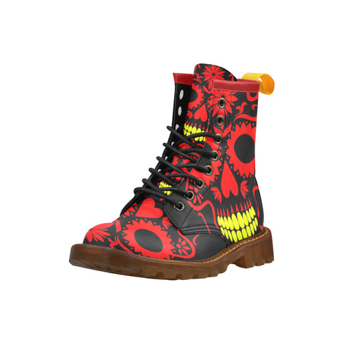 SKULL RED High Grade PU Leather Martin Boots For Men Model 402H