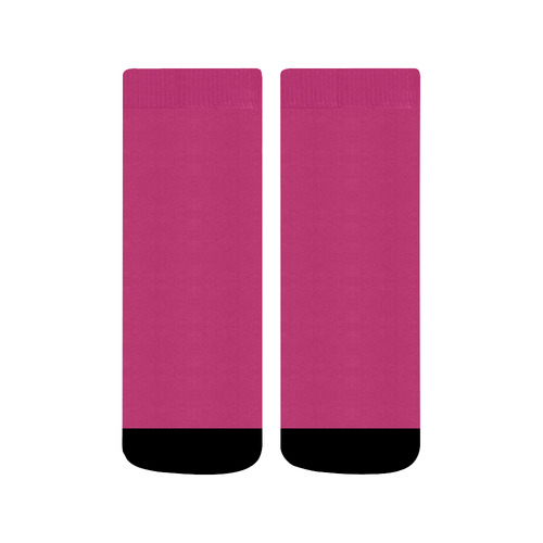 Designer Color Solid Pink Yarrow Quarter Socks