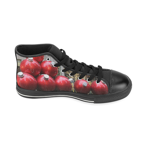 NYC Christmas Ball Ornaments High Top Canvas Women's Shoes/Large Size (Model 017)