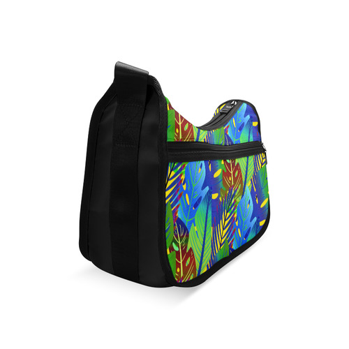 Blue Green Tropical Floral Sunset Crossbody Bags (Model 1616)