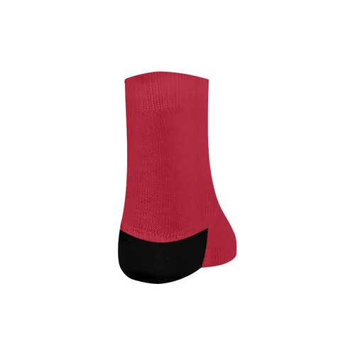 Designer Color Solid Cardinal Red Quarter Socks