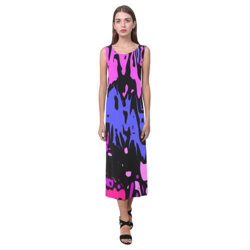 modern abstract 46B by JamColors Phaedra Sleeveless Open Fork Long Dress (Model D08)
