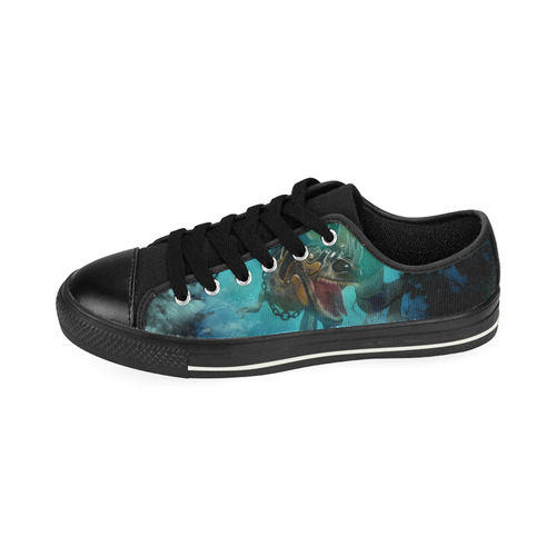 Awesome T-Rex Canvas Women's Shoes/Large Size (Model 018)