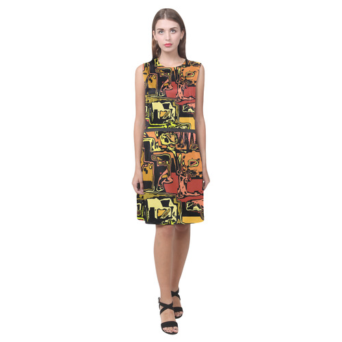 modern abstract 47C by JamColors Eos Women's Sleeveless Dress (Model D01)