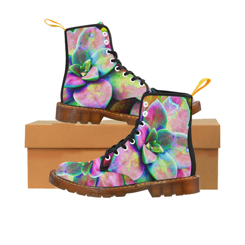 Succulents Carnaval Floral Cactus Martin Boots For Women Model 1203H