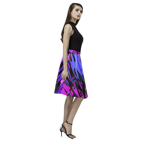 modern abstract 46B by JamColors Melete Pleated Midi Skirt (Model D15)