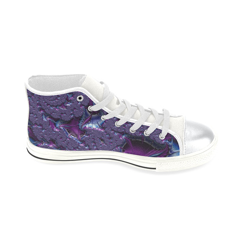 Flowery Tropical Islands Fractal Abstract High Top Canvas Women's Shoes/Large Size (Model 017)
