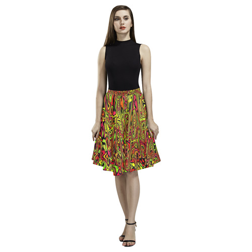 modern abstract 45C by JamColors Melete Pleated Midi Skirt (Model D15)