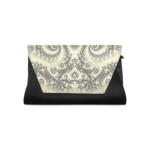 Frax Fractal Beige Black Clutch Bag (Model 1630)