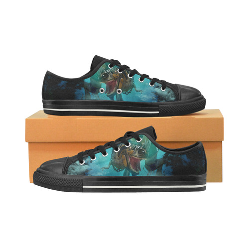 Awesome T-Rex Canvas Women's Shoes/Large Size (Model 018)