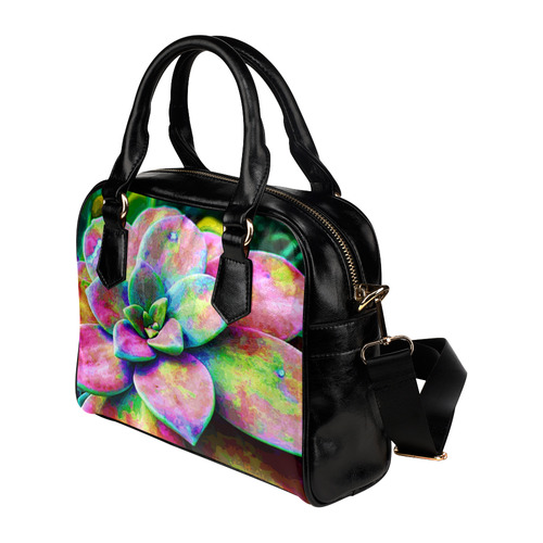 Succulents Carnaval Floral Cactus Shoulder Handbag (Model 1634)