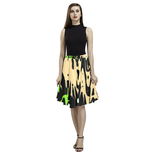 modern abstract 46C by JamColors Melete Pleated Midi Skirt (Model D15)