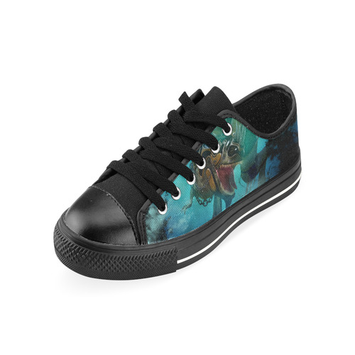 Awesome T-Rex Canvas Women's Shoes/Large Size (Model 018)
