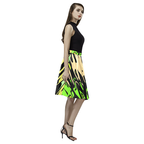 modern abstract 46C by JamColors Melete Pleated Midi Skirt (Model D15)