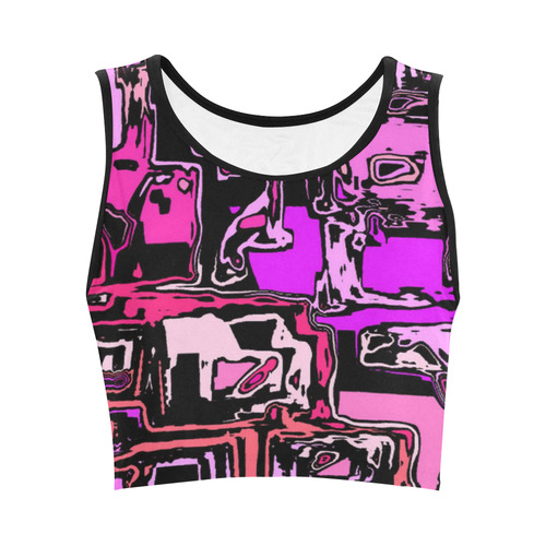 modern abstract 47B by JamColors Women's Crop Top (Model T42)