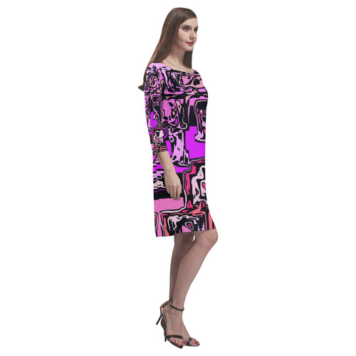 modern abstract 47B by JamColors Rhea Loose Round Neck Dress(Model D22)