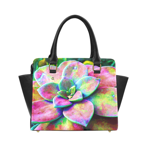 Succulents Carnaval Floral Cactus Classic Shoulder Handbag (Model 1653)