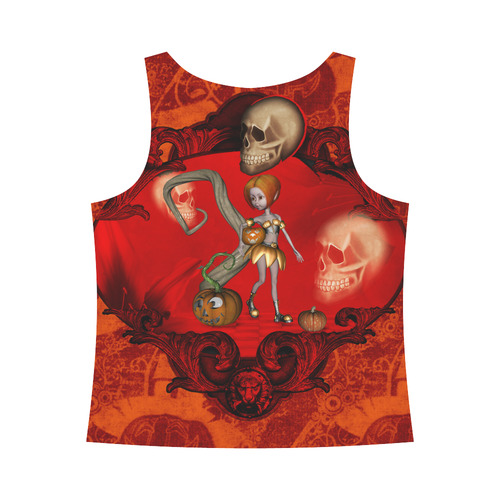 Halloween, pumpkin All Over Print Tank Top for Women (Model T43)