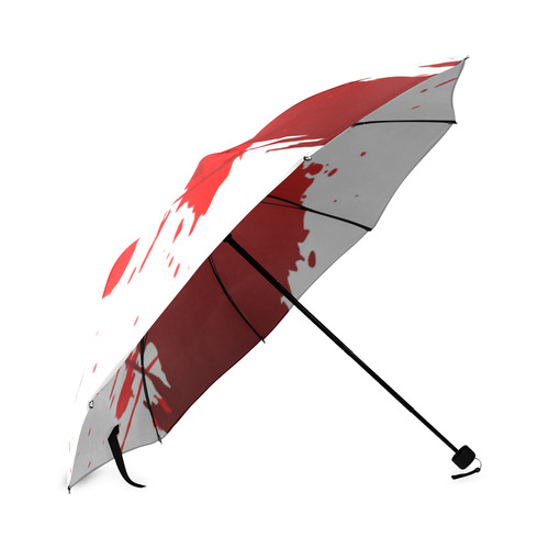 Modern Red Ink Background Foldable Umbrella (Model U01)