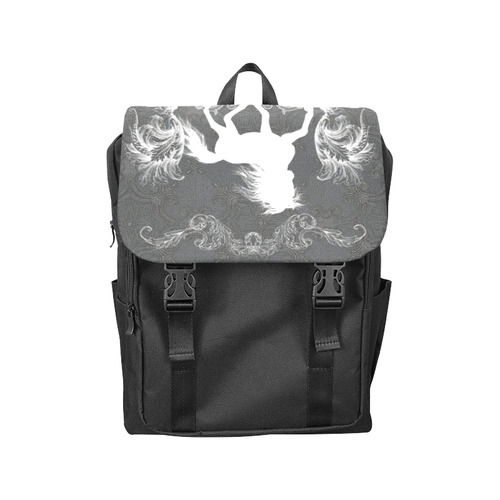Horse, black and white Casual Shoulders Backpack (Model 1623)