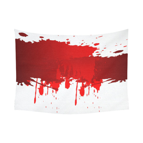 Modern Red Ink Background Cotton Linen Wall Tapestry 80"x 60"