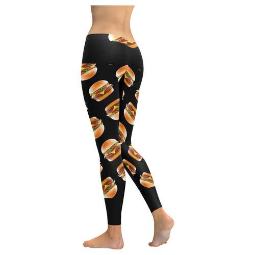 burger-56 Women's Low Rise Leggings (Invisible Stitch) (Model L05)