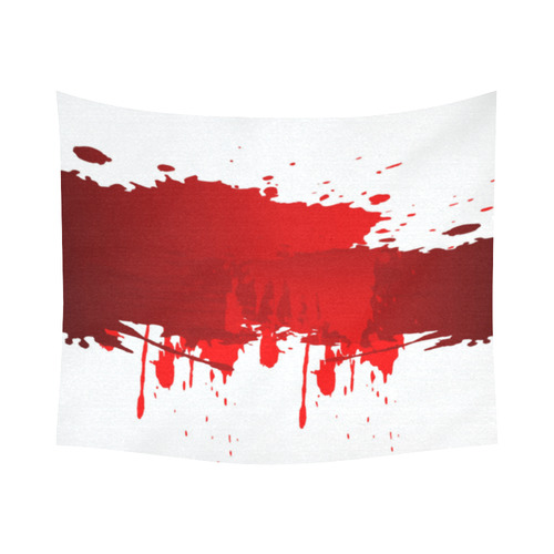 Modern Red Ink Background Cotton Linen Wall Tapestry 60"x 51"