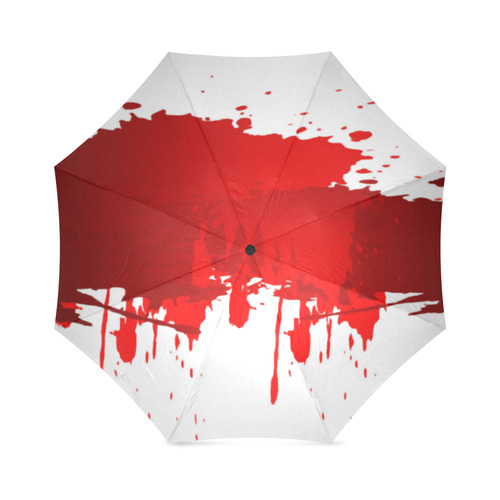 Modern Red Ink Background Foldable Umbrella (Model U01)