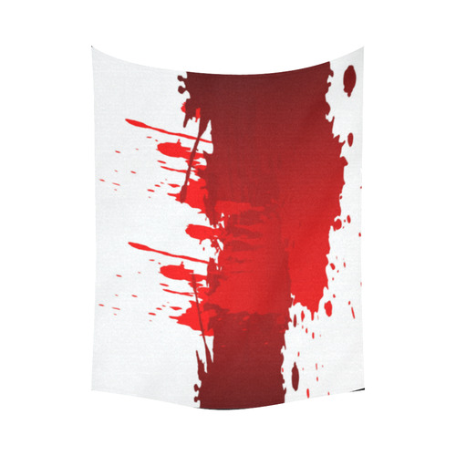 Modern Red Ink Background Cotton Linen Wall Tapestry 80"x 60"