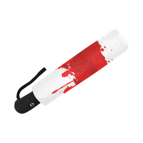 Modern Red Ink Background Auto-Foldable Umbrella (Model U04)