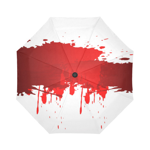 Modern Red Ink Background Auto-Foldable Umbrella (Model U04)