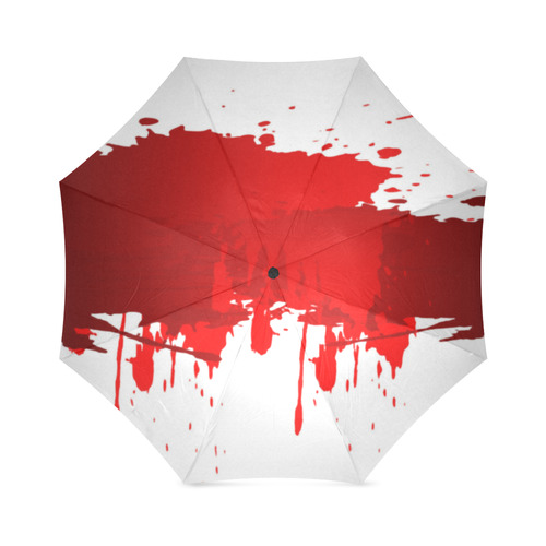 Modern Red Ink Background Foldable Umbrella (Model U01)