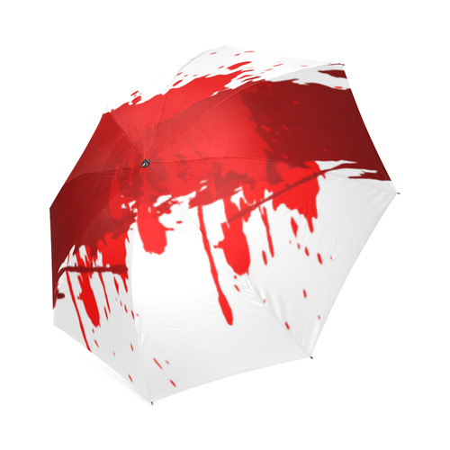 Modern Red Ink Background Foldable Umbrella (Model U01)