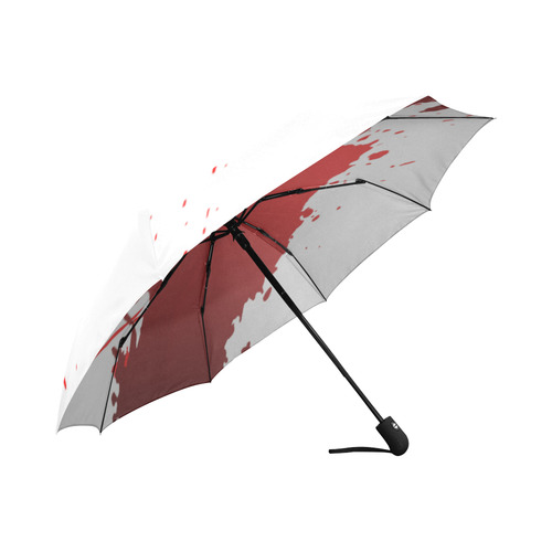Modern Red Ink Background Auto-Foldable Umbrella (Model U04)