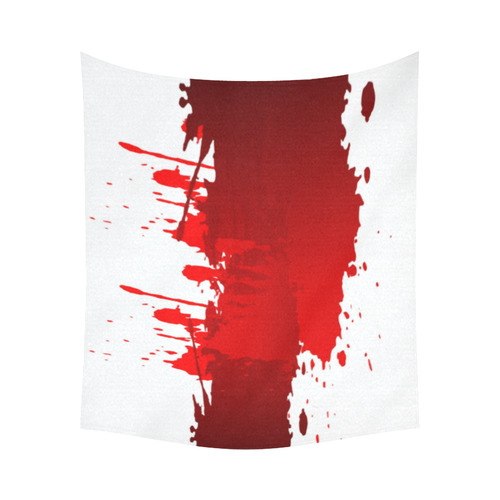 Modern Red Ink Background Cotton Linen Wall Tapestry 60"x 51"
